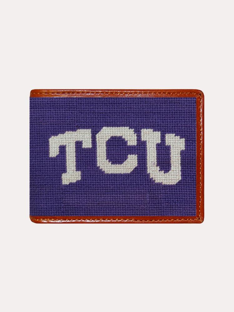 Smathers & Branson TCU Needlepoint Bi-Fold Wallet - Saint Bernard