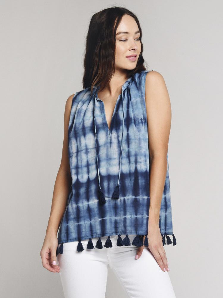 Roller Rabbit Women's Idryss Dye Malini Top - Saint Bernard