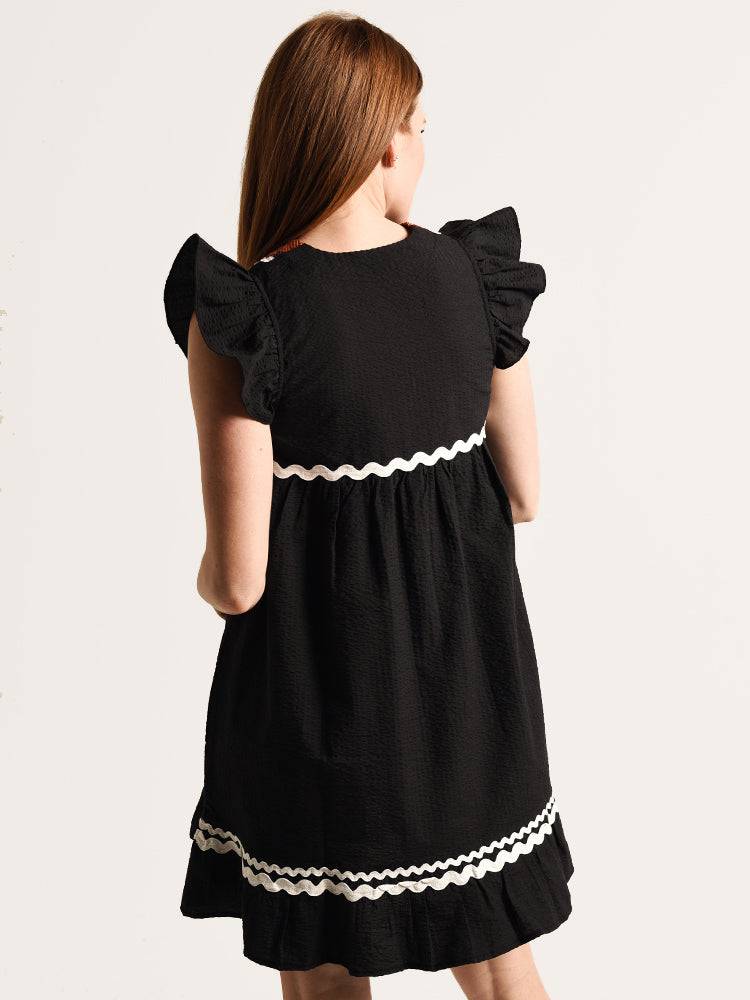 THML Embroidered Shift Dress Saint Bernard THML Embroidered Shift Dress Saint Bernard