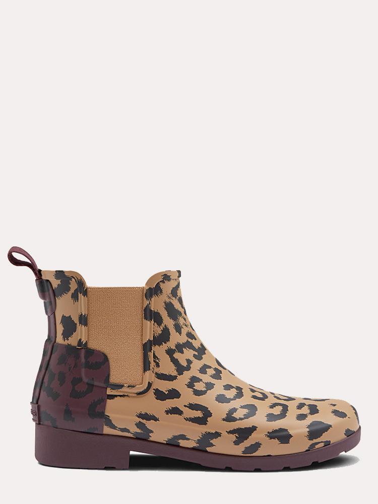 Hunter Women's Original Leopard Print Chelsea Rain Boots