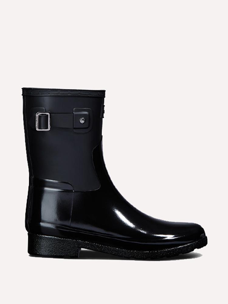 Hunter Women's Original Refined Slim Fit Short Gloss Duo Rain Boots - Saint Bernard