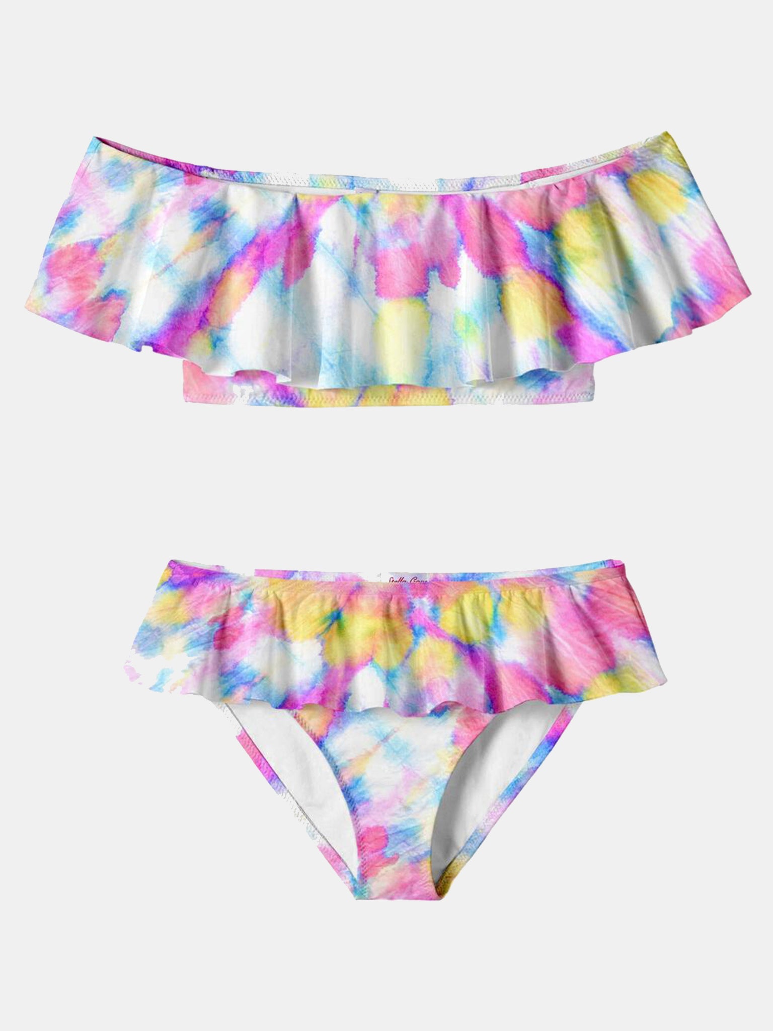 Stella Cove Girls' Whirl Draped Bikini - Saint Bernard
