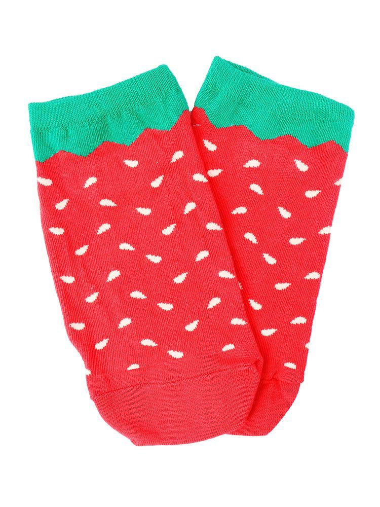 Socksmith Women's  Strawberry Ped Sock - Saint Bernard