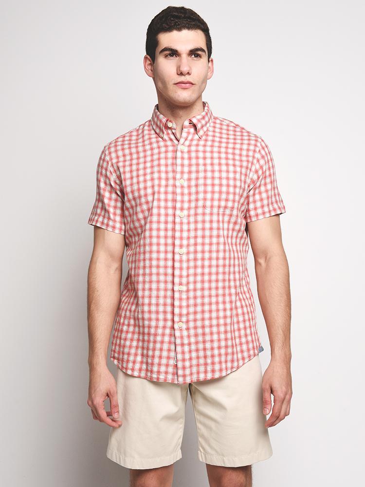 Grayers Grove Mini Check Heather Summer Twill Shirt - Saint Bernard