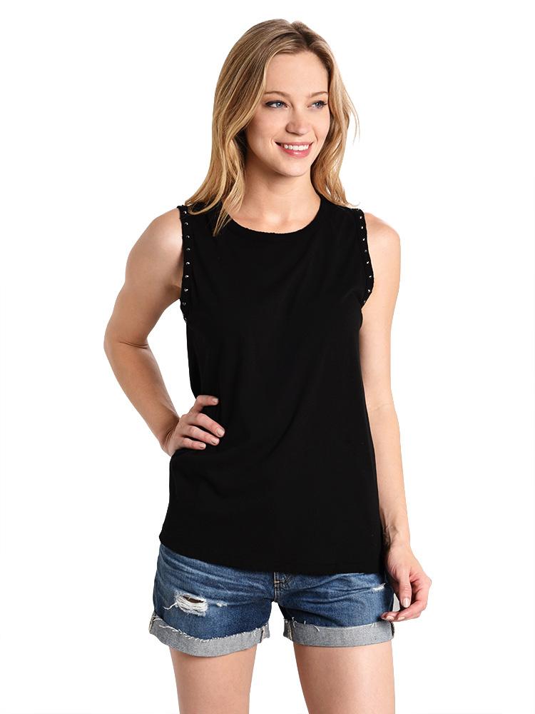 Philanthropy Edith Muscle Tank With Studs - Saint Bernard