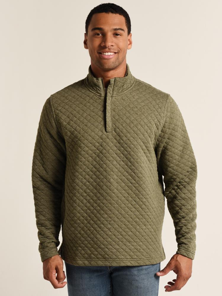 Oxford Linden Long Sleeve 1/4 Zip Pullover - Saint Bernard