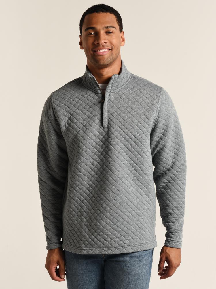 Oxford Linden Long Sleeve 1/4 Zip Pullover - Saint Bernard