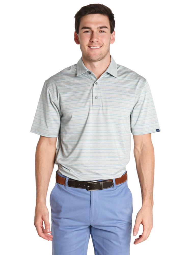 Oxford Swanson Coolmax Stripe Jersey Polo - Saint Bernard