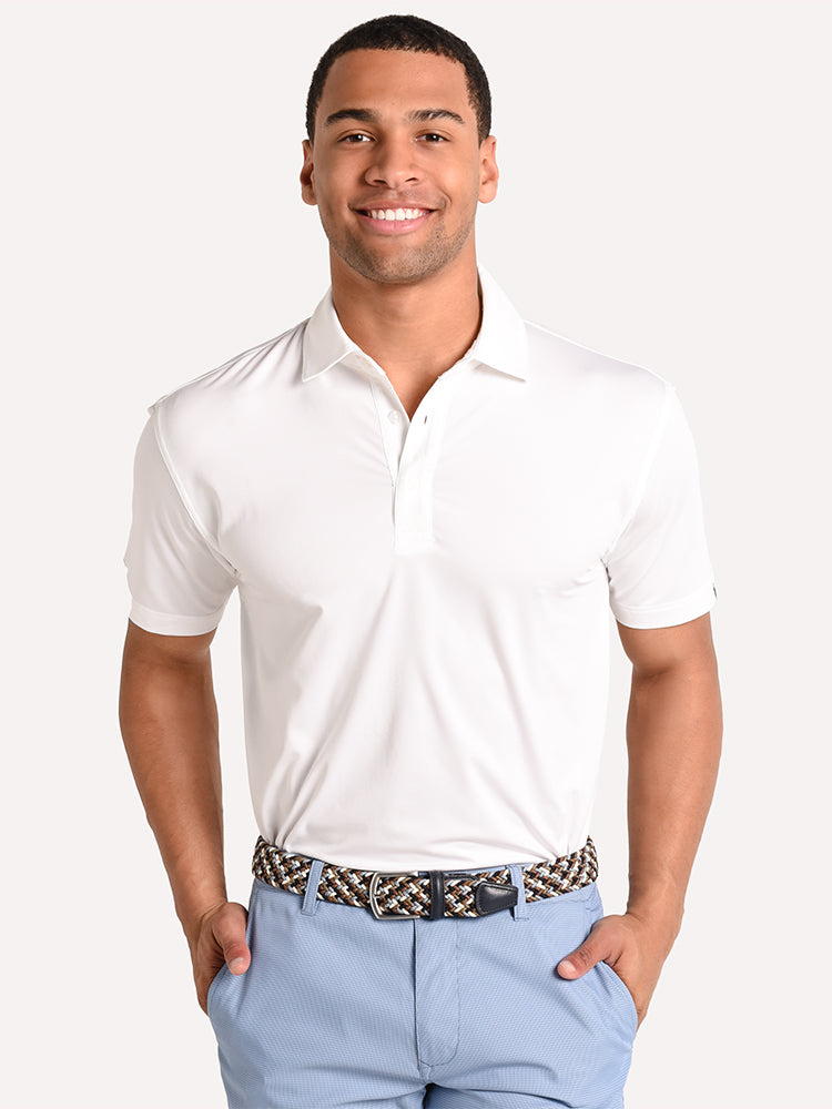 Oxford Men's Elliot Coolmax Solid Jersey Polo - Saint Bernard