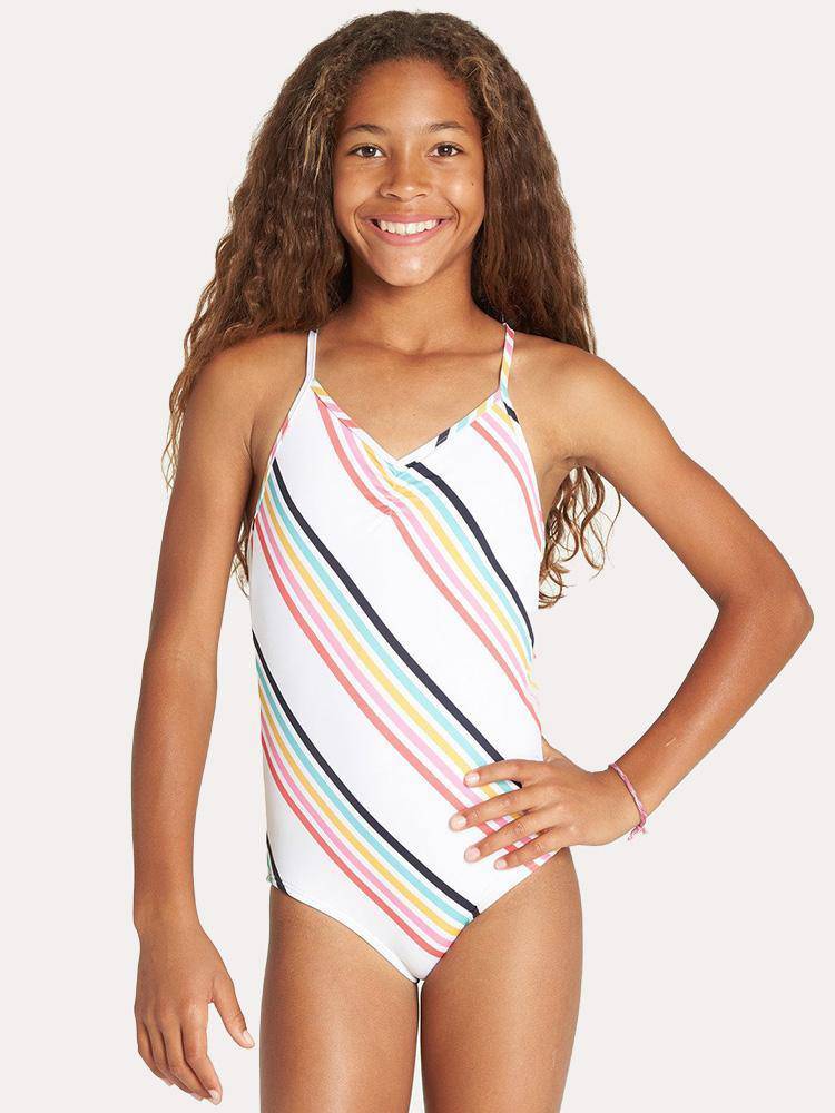 Billabong Girls' Seeing Rainbows One Piece Swimsuit - Saint Bernard