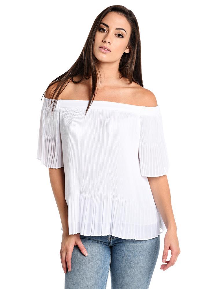 DO+BE Off the Shoulder Pleated Top