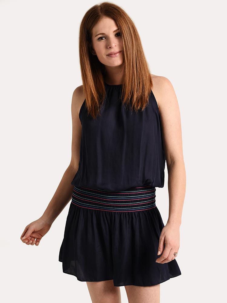 DO+BE Multi Color Smocked Waist Dress - Saint Bernard