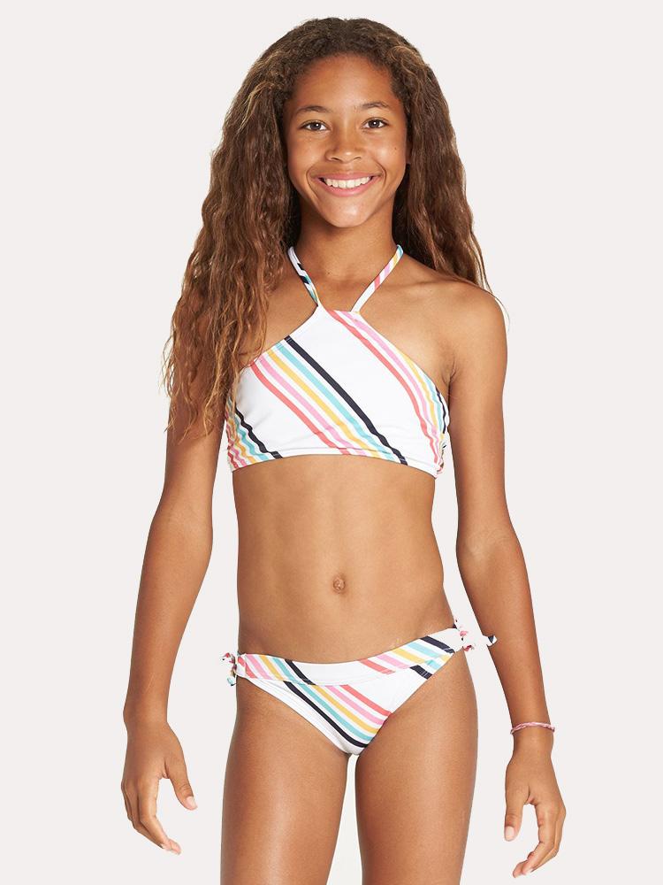 Billabong Girls' Seeing Rainbows High Neck Bikini Set - Saint Bernard
