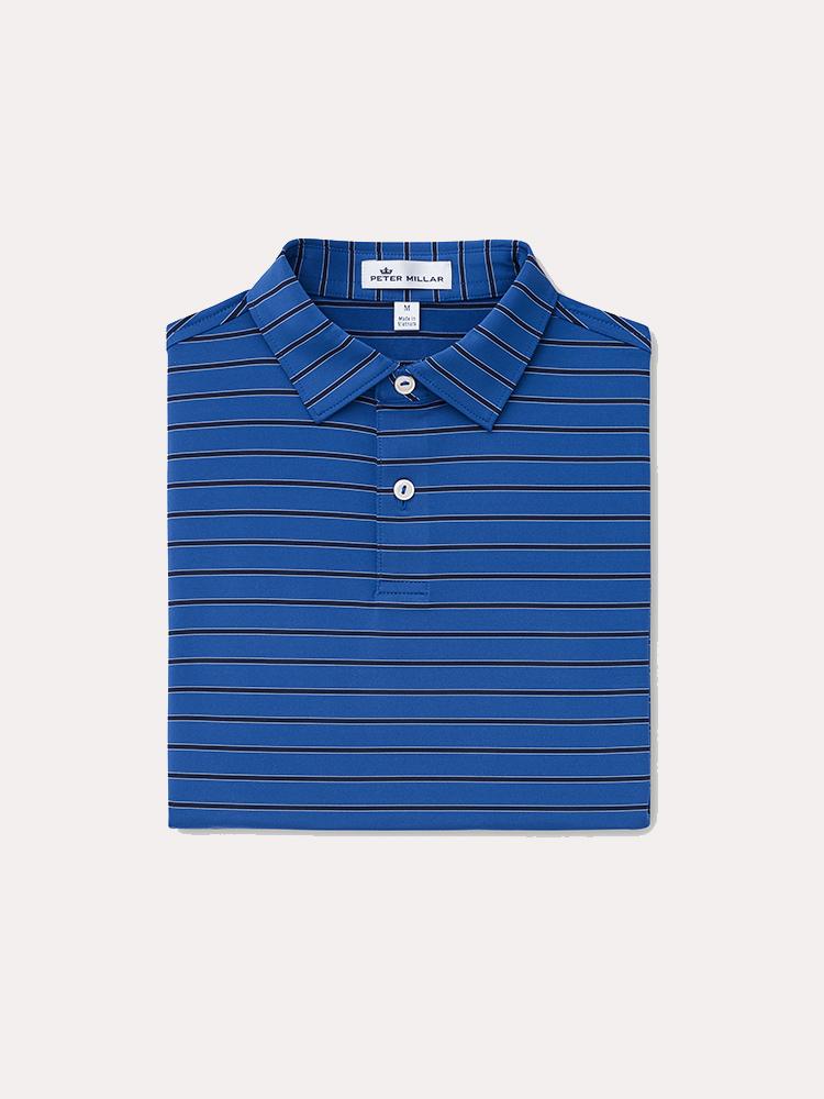 Peter Millar Boys' Keigiel Stripe Stretch Jersey - Saint Bernard
