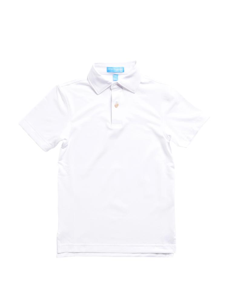 Peter Millar Boys' Solid Stretch Jersey Sean Polo - Saint Bernard