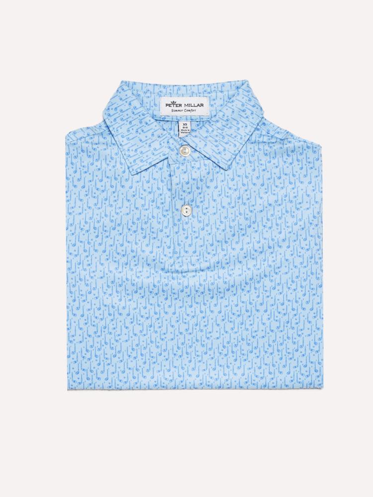 Peter Millar Boys' Capital Printed Clubs Jersey Polo - Saint Bernard
