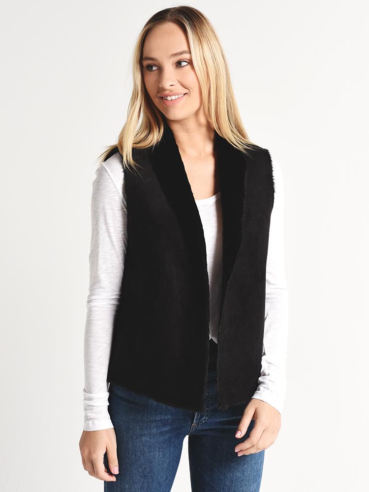 Velvet Yvette Lux Fur Vest - Saint Bernard