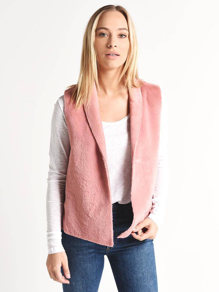 Velvet Yvette Lux Fur Vest - Saint Bernard