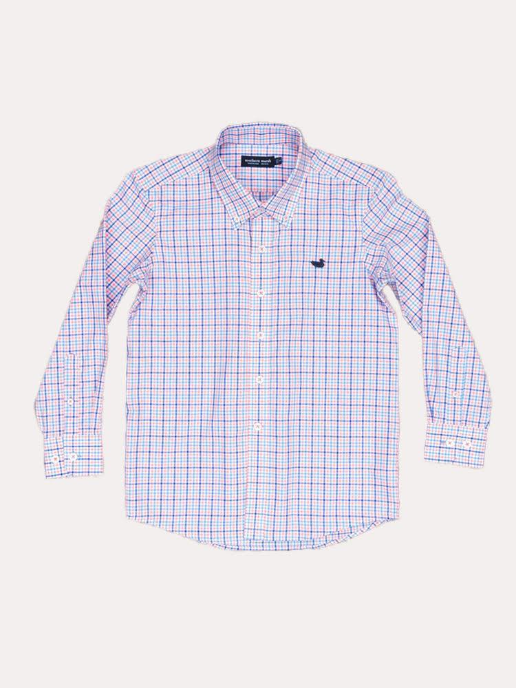 Southern Marsh Boys' Dunlavy Check Dress Shirt - Saint Bernard