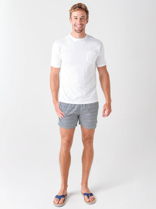Retromarine Men's Zig Zag Swim Trunk
